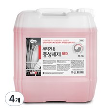 세제몰 식기세척기용 중성세제 레드, 18.75L, 4개