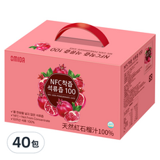 OMIDA 100%天然紅石榴汁禮盒, NFC非濃縮還原, 無添加糖、水及食品添加物, 70ml, 40包