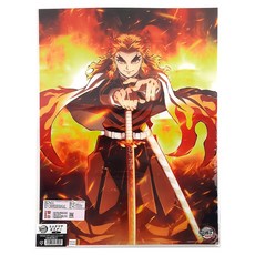 MOVIC 鬼滅之刃 無限列車 迷你壓克力海報 A款 塑膠 PVC 日本製造 尺寸30x42x0.05cm 15歲以上, 30 x 42 x 0.05cm