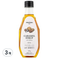 헬스레시피 몽크슈 카라멜시럽 WITH 알룰로스, 530g, 3개