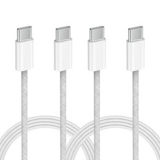 스카이 비트 240W PD3.1 C to C타입 고강도 패브릭 초고속 충전 케이블, 200cm, 화이트, 2개