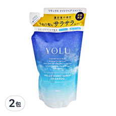 YOLU 舒緩修護柔順洗髮精補充包 西洋梨&天竺葵 400ml 2包