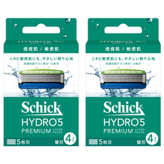 Schick 舒適牌 水次元5 Premium 敏感肌用 刀片 替刃 4入, 4片, 2組