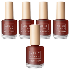 ARTiS di Voce 飾底硬甲油 指甲油, 潤透梅紅, 15ml, 5瓶