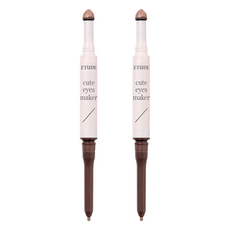 ETUDE 愛嬌眼線貼製造機眼線筆 0.1g+亮片 0.5g組, 微露玫瑰, 2組