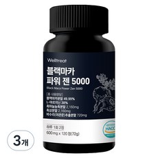웰트릿 블랙마카 파워젠5000 72g 600ml, 3개