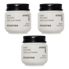 INNISFREE 超級火山泥毛孔潔淨面膜，濟州火山泥成分，調理肌膚皮脂、清潔毛孔，去除老廢角質, 3罐