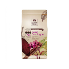 CACAO BARRY 可可巴芮 聖多明尼克 70% 苦甜調溫巧克力，黑巧克力，適合表面批覆，巧克力外殼，巧克力磚, 1kg, 1包