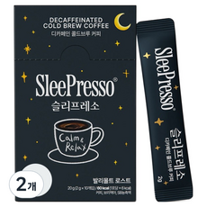 Sleeppresso低咖啡因冷萃咖啡, 10片, 2個, 2g