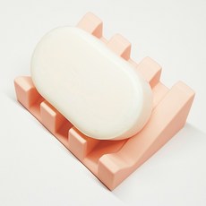 아이밀리 실리콘 비누 받침대, 베이비핑크, 1개