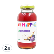 HiPP 喜寶 綜合水果口味寶寶果汁，添加維他命C，4個月以上嬰幼兒適用，成分自然無添加, 200ml, 2瓶