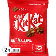 KitKat 미니 오리지널 초콜릿 63p, 2개, 567g