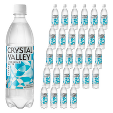金車 CRYSTAL VALLEY 礦沛氣泡水 585ml 48瓶裝,無糖零卡,暢快氣泡, 48瓶