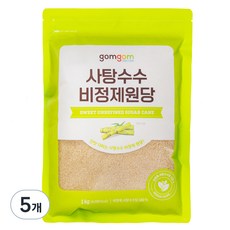곰곰 사탕수수 비정제 원당, 1kg, 5개