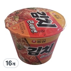 농심 김치 큰사발면 112g, 16개