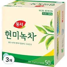 동서 현미녹차 티백, 1.5g, 50개입, 3개