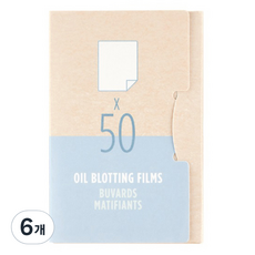 데일리뷰티툴즈 필름 기름종이, 50개입, 6개
