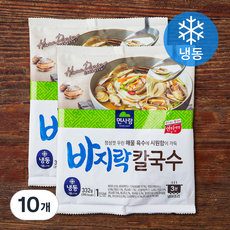 면사랑 바지락칼국수 1인분 (냉동), 332g, 10개