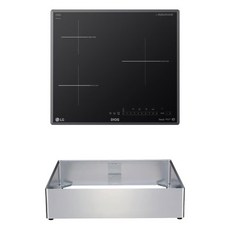 LG 디오스 인덕션 빌트인 3구 전기레인지 다이아몬드 컷팅 글라스 본품 + 프리스탠딩 자재 15cm, BEI3GQA