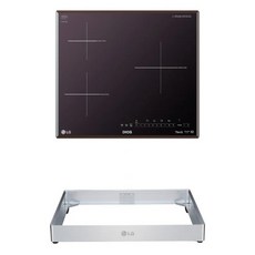 LG 디오스 인덕션 빌트인 3구 전기레인지 미라듀어 글라스 본품 + 프리스탠딩 자재 8.5cm 방문설치