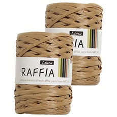 리네아 라피아 뜨개실 40g, 409 진베이지, 2개