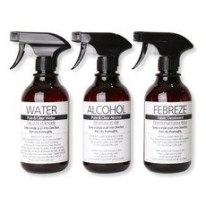 분무기 원형기본 520ml 3p + 라벨1 화이트 세트, 1세트, 브라운 + 블랙건