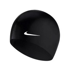 NIKE 耐吉 成人乳膠泳帽 93050, 黑色, 1個