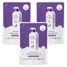 밀크바오밥 베이비 앤 키즈 샴푸 리필 풍선껌향, 400ml, 3개