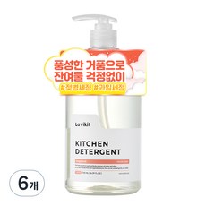 라비킷 주방세제 자몽향, 750ml, 6개