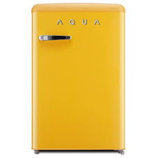 Haier 하이얼 아쿠아 미니 레트로 스탠드형 김치냉장고 냉동고 겸용 95L, 옐로우, ART101MNY