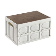 木蓋折疊箱, 樣式2678 小白, 尺寸43.5*29*22.5, 小, 白色, 1個