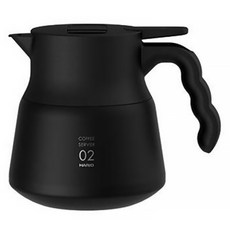 HARIO V60 不鏽鋼保溫咖啡壺PLUS, 黑色, 600ml, 1個
