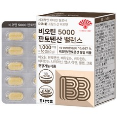 동화약품 비오틴 5000 판토텐산 밸런스 60g, 1개