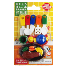 Iwako 造型橡皮擦 餐具套裝, 日本製造, 益智玩具, 餐具, 1組