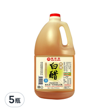 萬家香 珍釀白醋 100%純釀造, 絕不使用冰醋酸, 不添加人工調味料, 3.75L, 5瓶