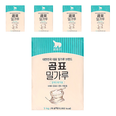곰표 밀가루 중력다목적용, 3kg, 5개