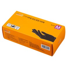 코멧 니트릴장갑 블랙, 중형(M), 100개, 1개 - 이미지 2