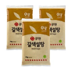 큐원 갈색설탕, 3kg, 3개