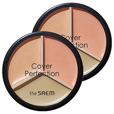 THe SaeM 得鮮 完美三色遮瑕膏, #01米色/綠色/粉色, #01, 2個