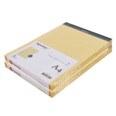 시그니처 리갈패드 A4 50p, 옐로우, 10개
