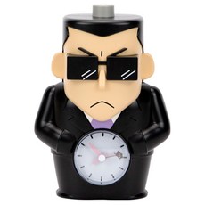 Shinchan 蠟筆小新 黑熊鬧鐘桌上型時鐘, 混色, 黑磯先生鬧鐘