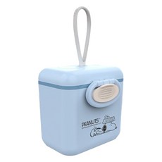 645史努比方形便攜奶粉盒 EW333, 藍色, 450ml, 1個