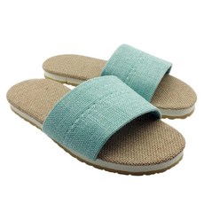 TAIWAN SLIPPER 台灣犀利趴 和風系列 棉麻室內家居拖鞋 M(23~24cm) 爵色綠, 1雙