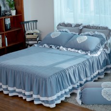 류금숙 프렌치 감성 이중 프릴 침대 커버