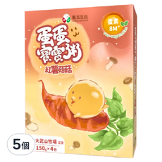 飯友 紅薯菇菇蛋黃粥 4包, 600g, 5個, 紅心地瓜 + 杏鮑菇