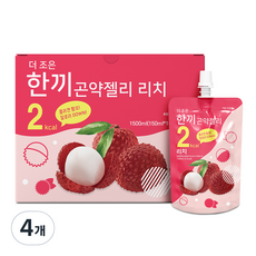 더조은 한끼곤약젤리 리치, 1500ml, 4개