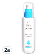 UNICAT 變臉貓 淨透水潤卸洗凝露 3效合一 無皂鹼 無泡沫劑型 添加膠原蛋白 玻尿酸 維他命B5, 150ml, 2瓶