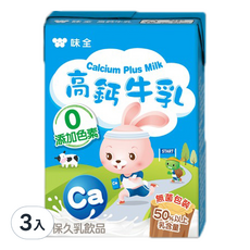 味全高鈣牛乳, 200毫升, 無添加色素, 50%以上乳含量, 200ml, 72瓶