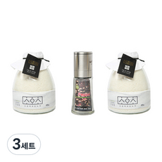 SOUND OF SALT 粗鹽粗顆粒 480g+細鹽 480g+研磨罐名品優質組, 3套