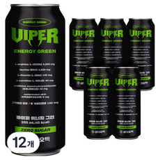 삼대오백 바이퍼 에너지 그린 제로 음료, 355ml, 12개